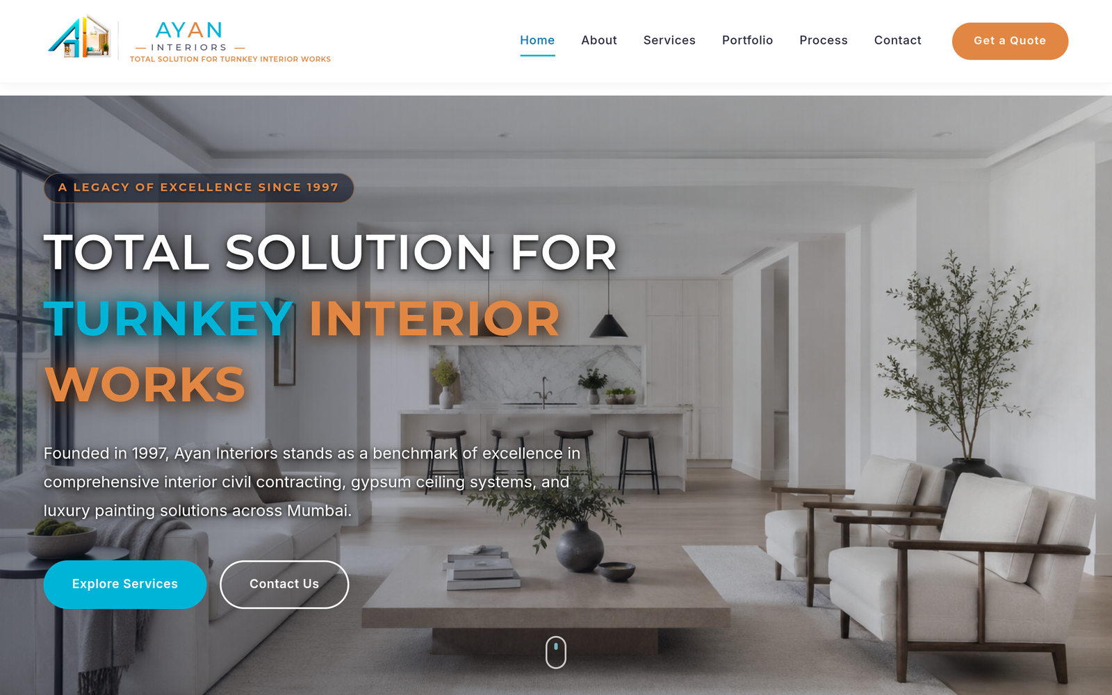 Ayan Interiors Homepage