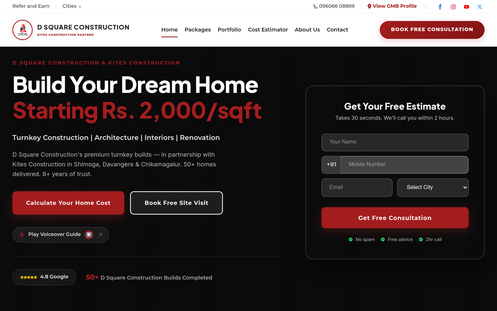 D-Square Construction Homepage